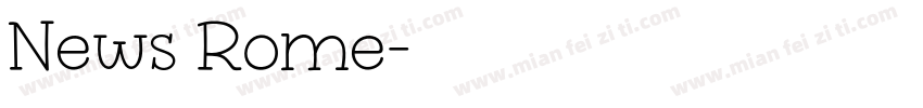News Rome字体转换